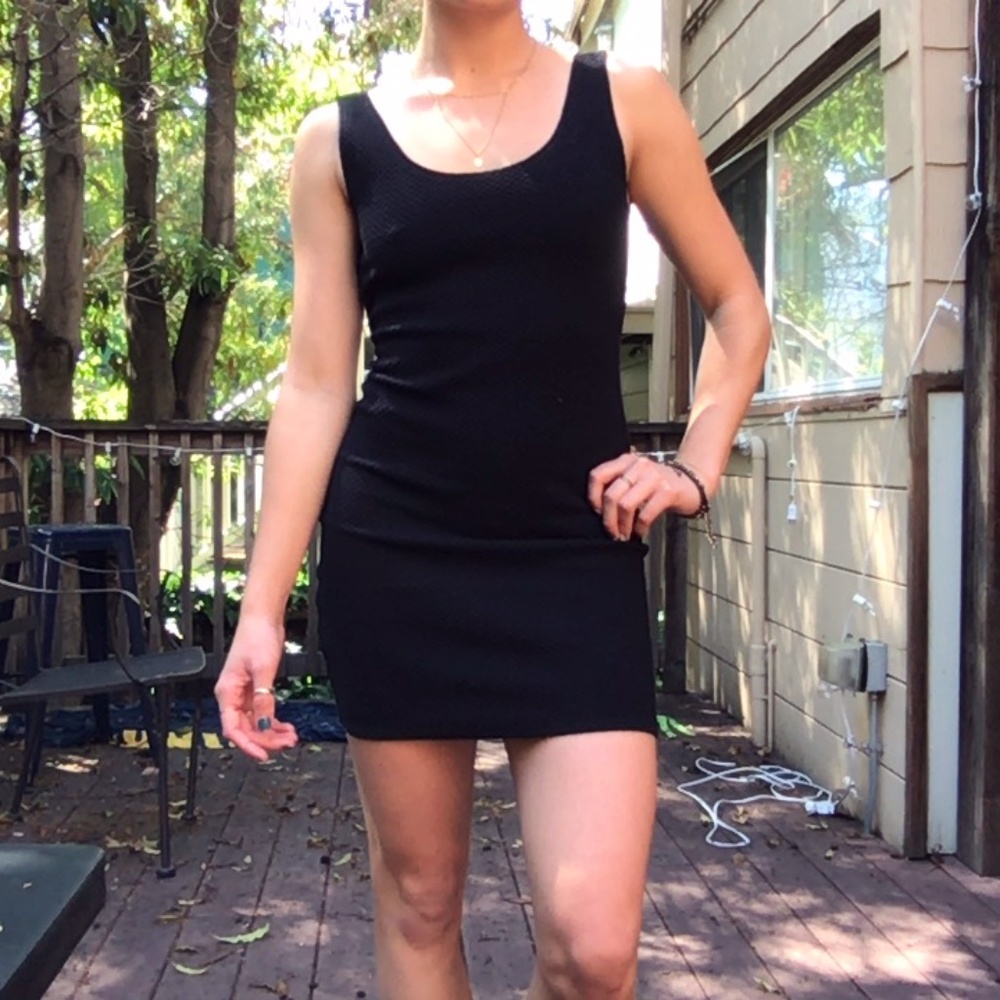 Black Mini Dress Open Back